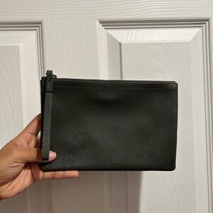 lululemon athletica dark olive wristlet/clutch bag